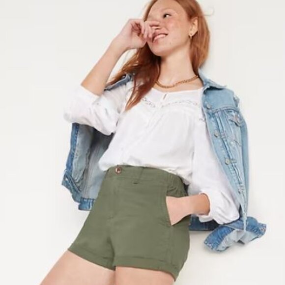 Old Navy Pants - Old Navy High-Waisted OGC Pull-On Chino Shorts